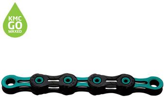 Halfords KMC Kmc Dlc11 Waxed 11 Speed Chain, 118L, Black/Celeste | Extra 8% off for BC Members