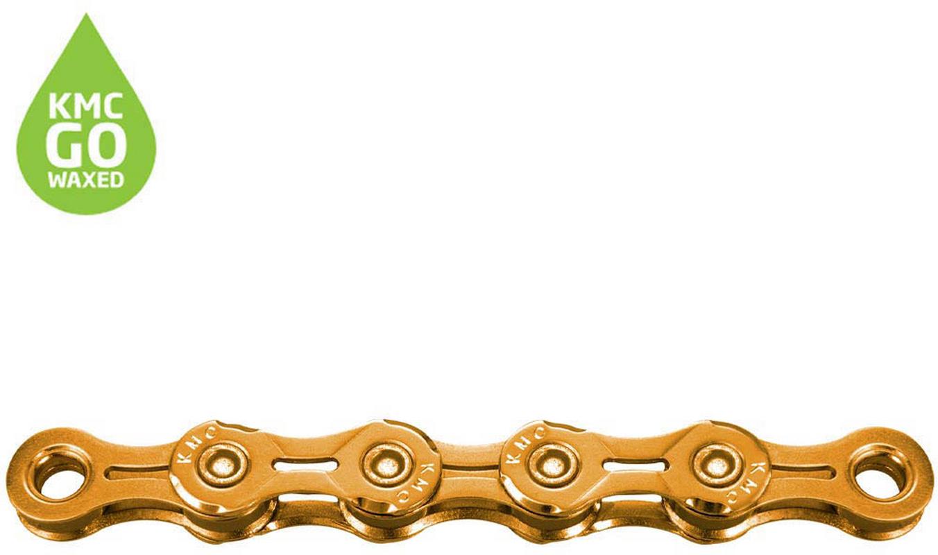 Halfords KMC Kmc X11El Waxed 11 Speed Chain, 118L, Ti-N Gold | Extra 8% off for BC Members