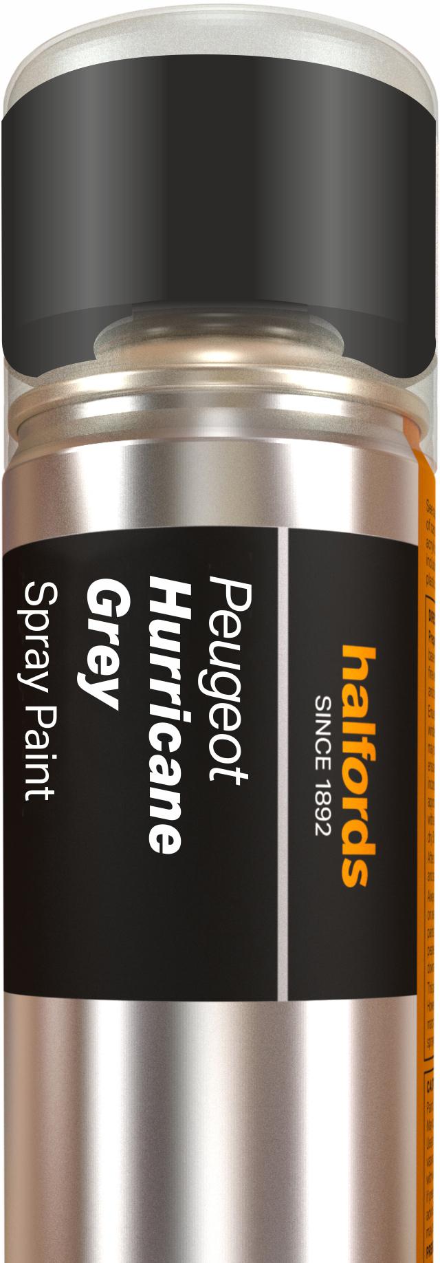 Halfords Peugeot Hurricane Grey Car Spray Paint 300Ml