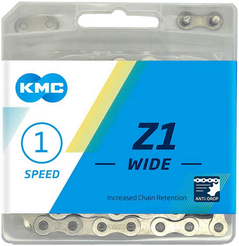 Halfords KMC Kmc Z1 Wide Single Speed Chain, 112L, Silver | Extra 8% off for BC Members