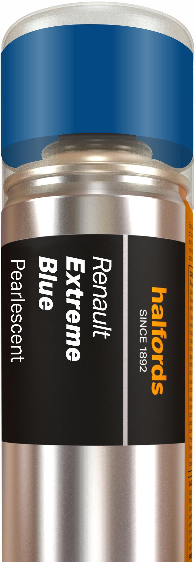 Halfords Renault Extreme Blue Car Spray Paint 300Ml