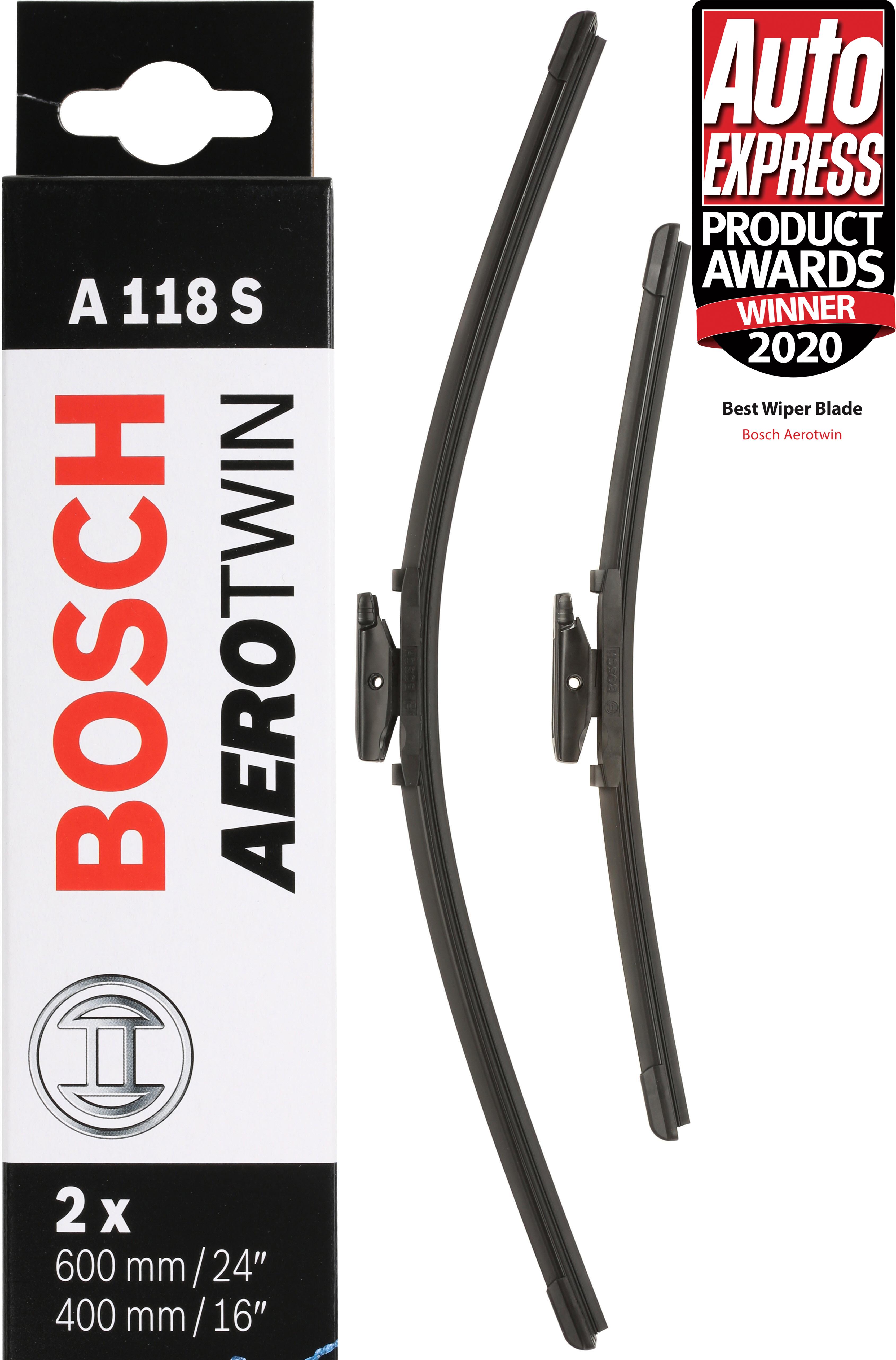 Bosch A118S Wiper Blades - Front Pair