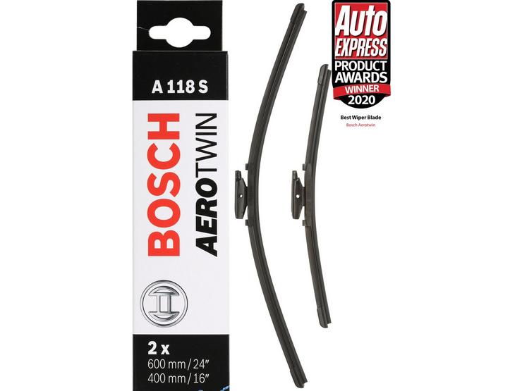 Bosch A118S Wiper Blades - Front Pair