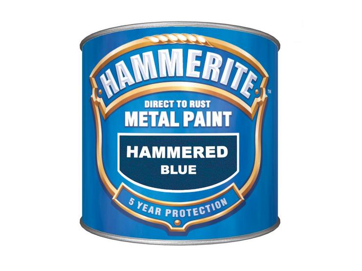 Hammerite Direct to Rust Metal Paint Hammered Blue 250ml