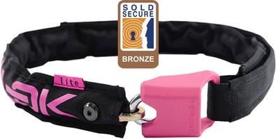 Halfords Hiplok Lite Wearable Bike Lock - Black/Pink | Extra 8% off for BC Members