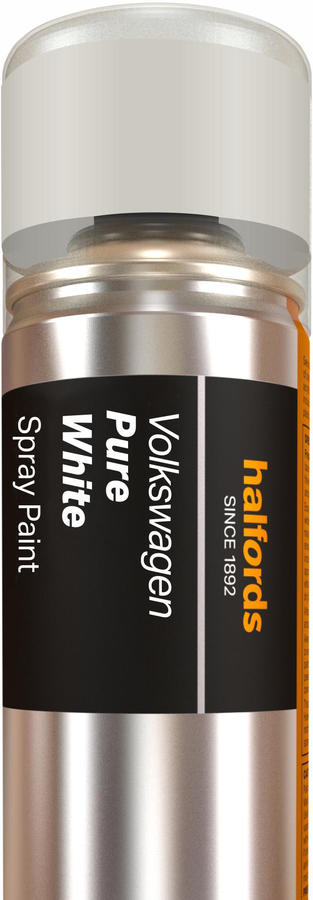 Halfords Volkswagen Pure White Car Spray Paint 300Ml