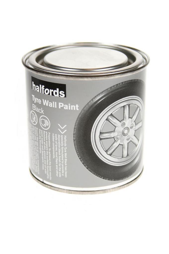 Halfords Tyre Wall Paint Black 250ml