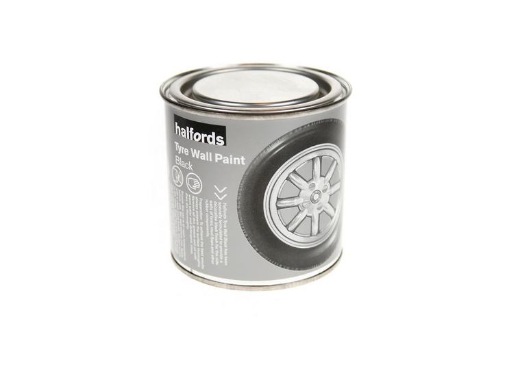 Halfords Tyre Wall Paint Black 250ml