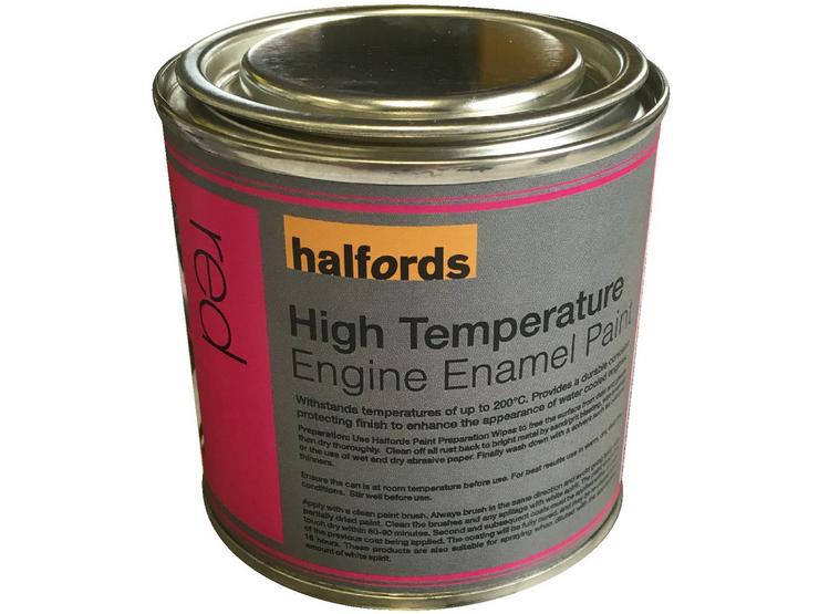 Halfords High Temperature Engine Enamel Paint Red 250ml