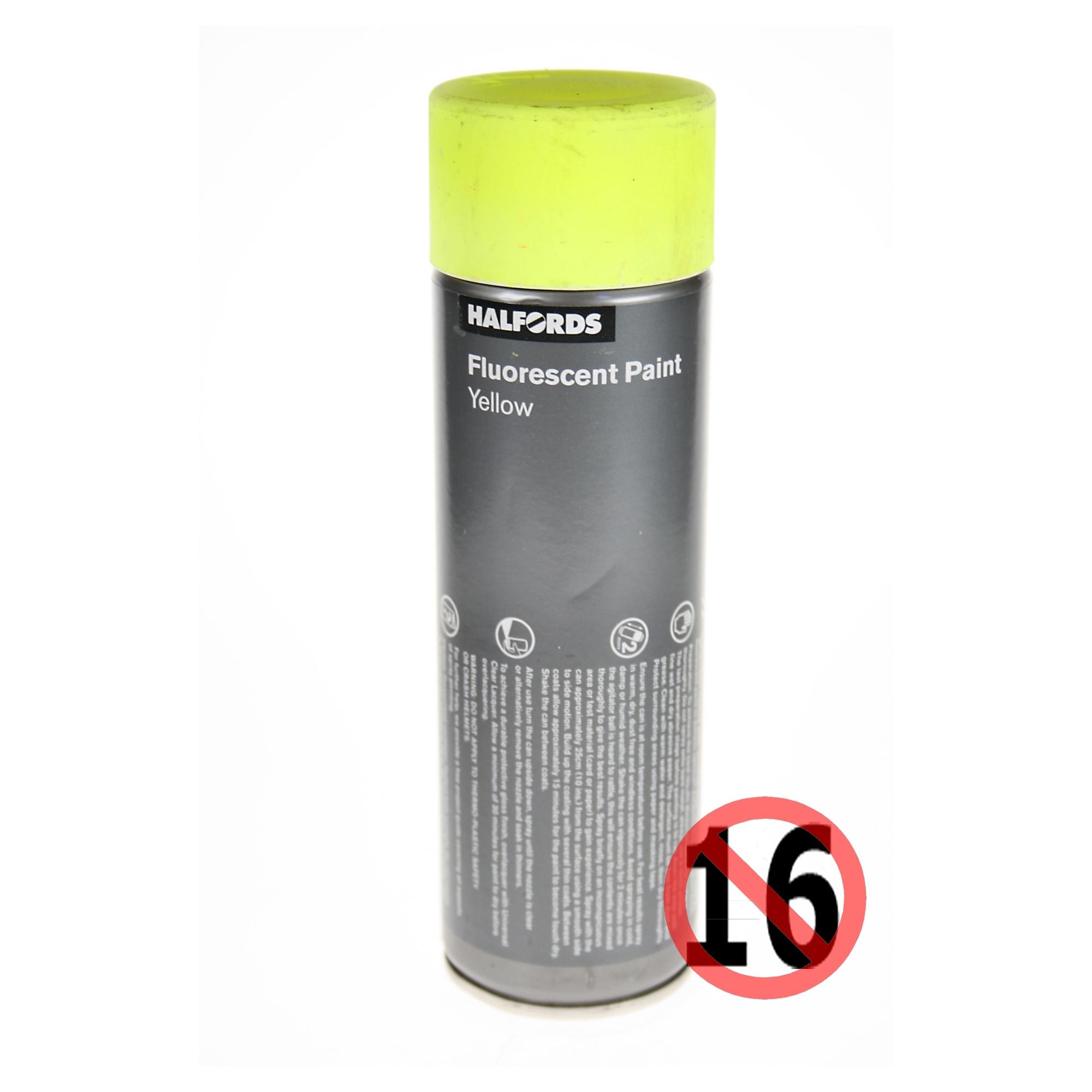 Halfords Fluorescent Yellow Paint 300ml Halfords UK