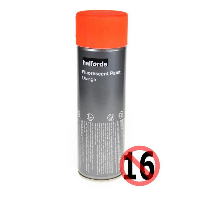 Halfords Fluorescent Paint Orange 300ml Halfords UK