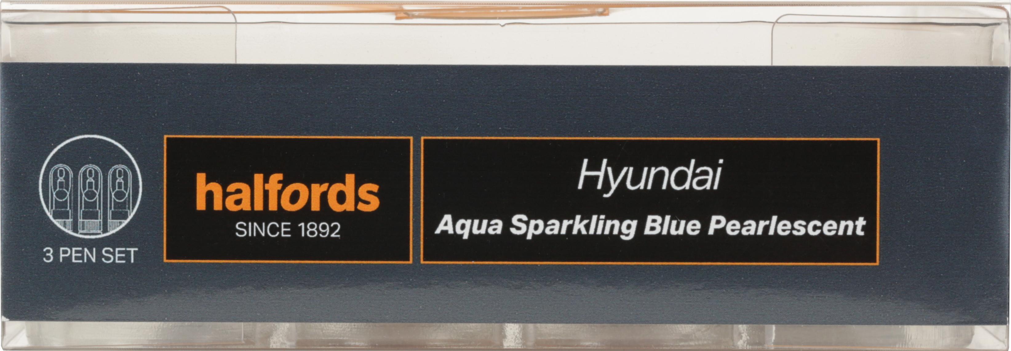 Halfords Hyundai Aqua Sparkling Blue Scratch and Chip Repair Kit