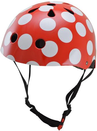 Kiddimoto Red Dotty Helmet - Medium (53-58CM)
