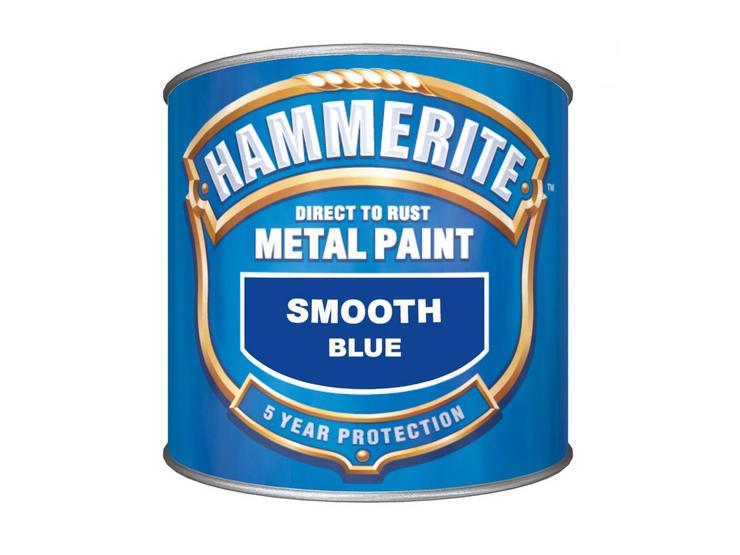 Hammerite Direct to Rust Metal Paint Smooth Finish Blue 250ml
