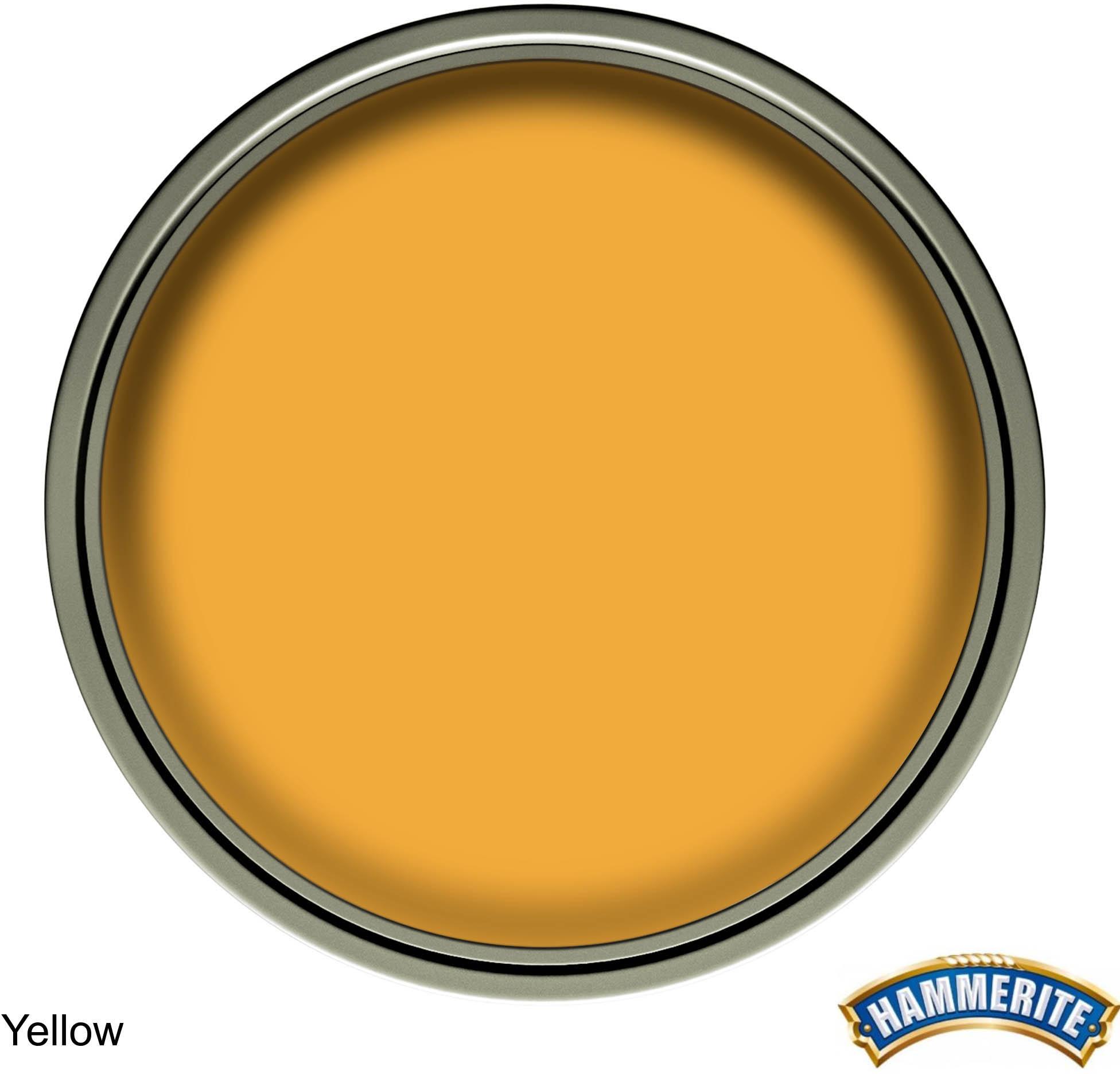 Hammerite Direct to Rust Metal Paint Smooth Yellow 250ml