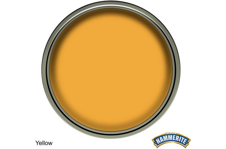 Hammerite Direct to Rust Metal Paint Smooth Yellow 250ml Hammerite Direct to Rust Metal Paint Smooth Yellow 250ml