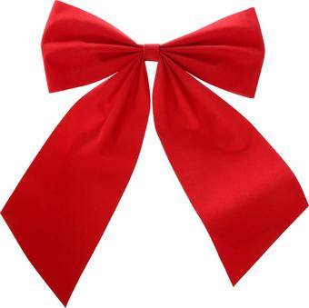 Halfords Flocking Red Gift Bow - 8" x 10"