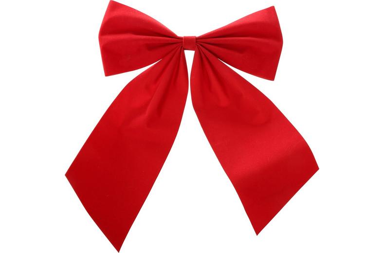 Halfords Flocking Red Gift Bow - 8" x 10" Halfords Flocking Red Gift Bow - 8" x 10"