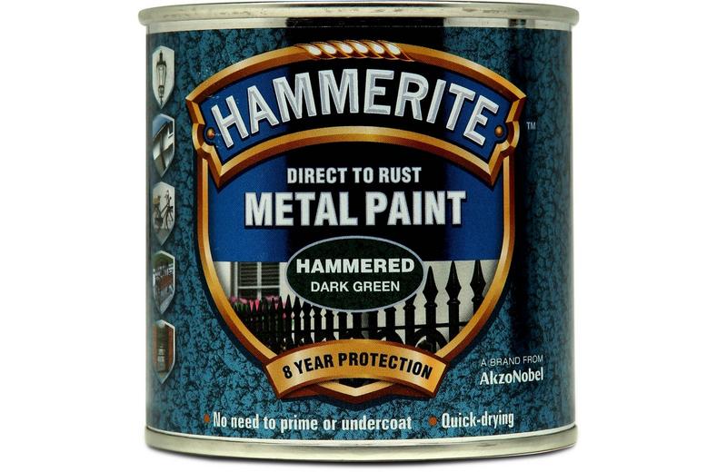 Hammerite Direct to Rust Metal Paint Hammered Dark Green 250ml Hammerite Direct to Rust Metal Paint Hammered Dark Green 250ml