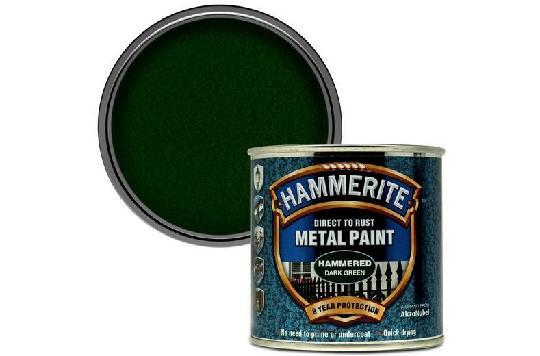 Hammerite Direct to Rust Metal Paint Hammered Dark Green 250ml Hammerite Direct to Rust Metal Paint Hammered Dark Green 250ml