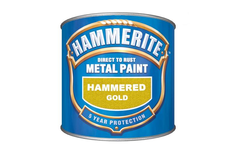 Hammerite Direct to Rust Metal Paint Hammered Gold 250ml Hammerite Direct to Rust Metal Paint Hammered Gold 250ml