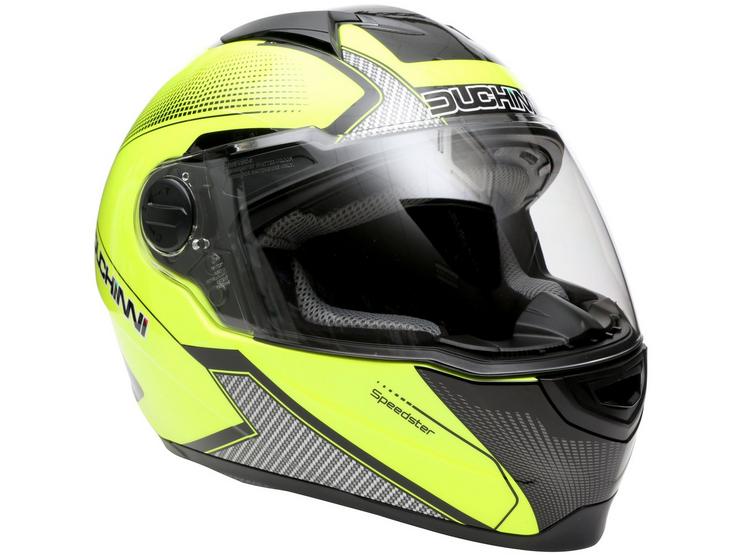 Duchinni D811 Gloss Black/Neon Motorcycle Helmet