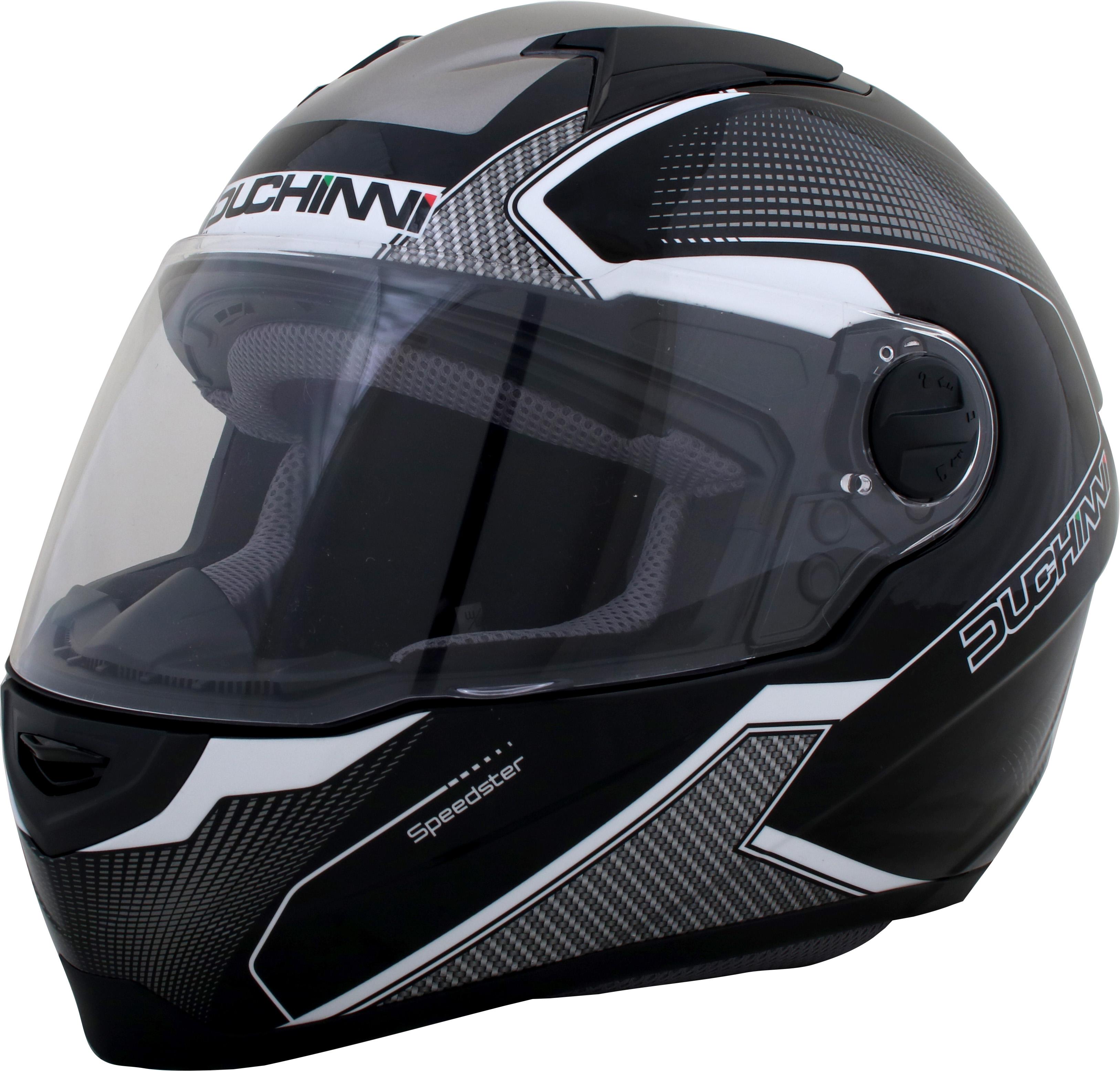 Duchinni D811 Gloss Black/Gunmetal Motorcycle Helmet