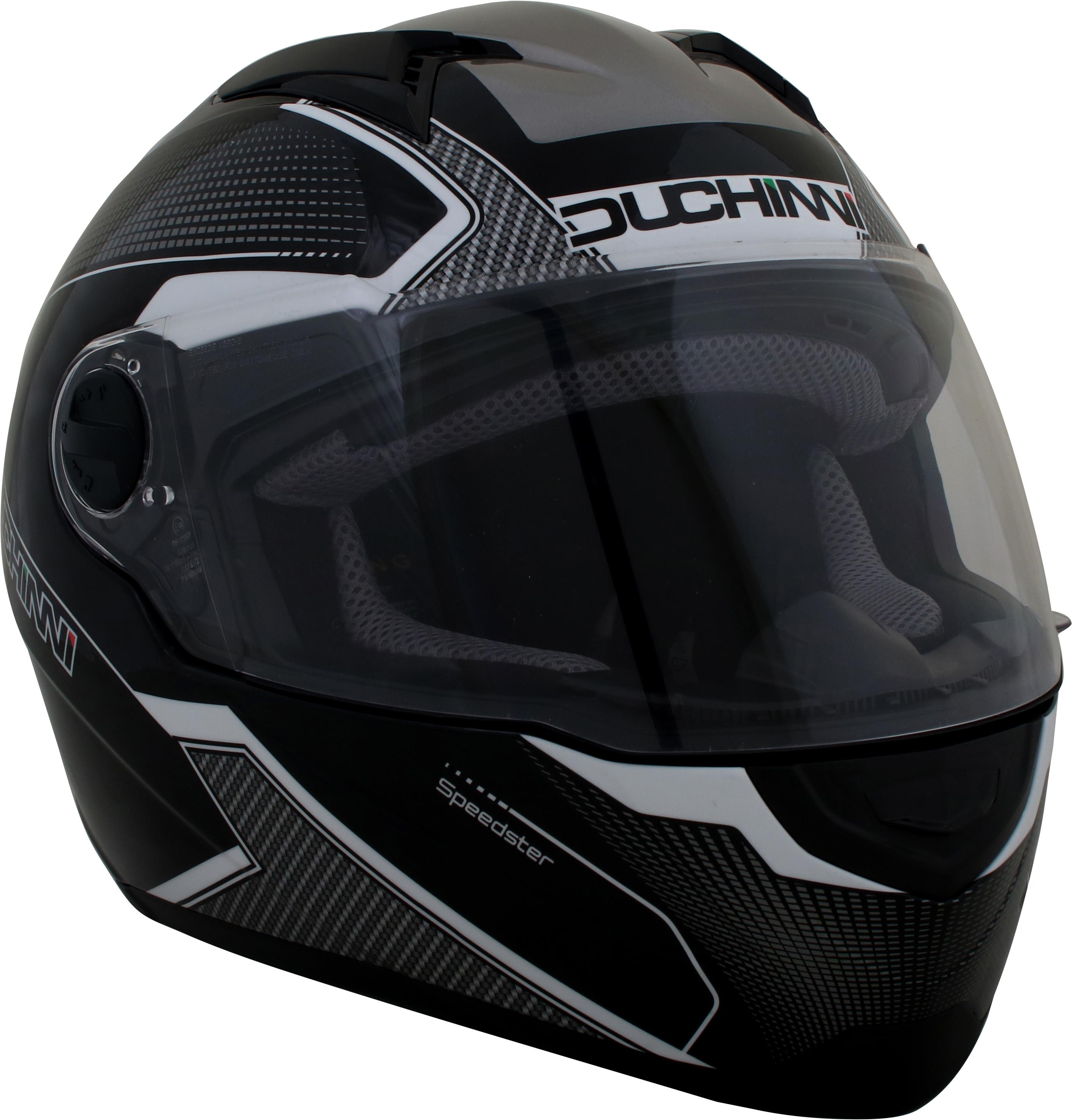 Duchinni D811 Gloss Black/Gunmetal Motorcycle Helmet