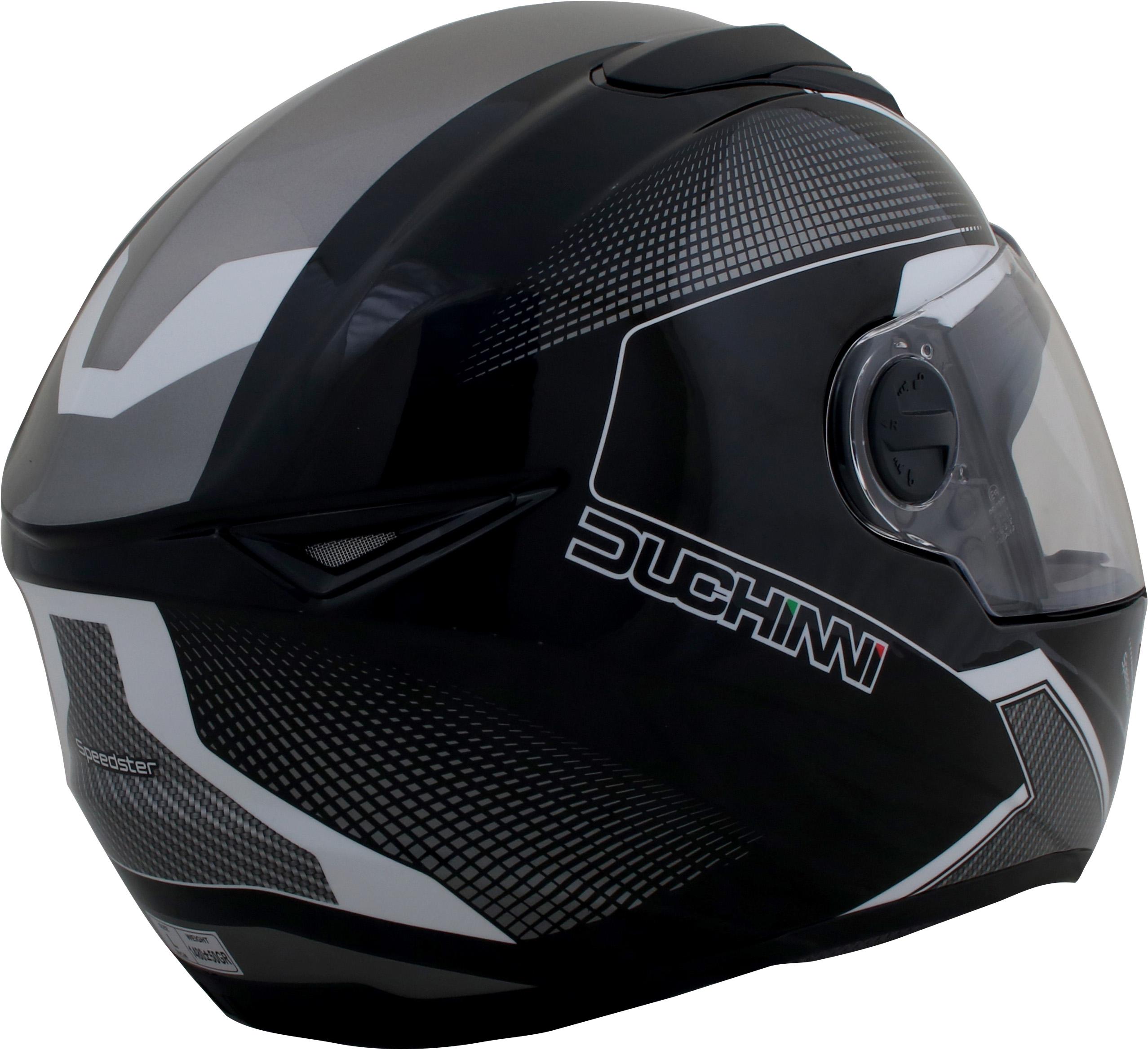 Duchinni D811 Gloss Black/Gunmetal Motorcycle Helmet