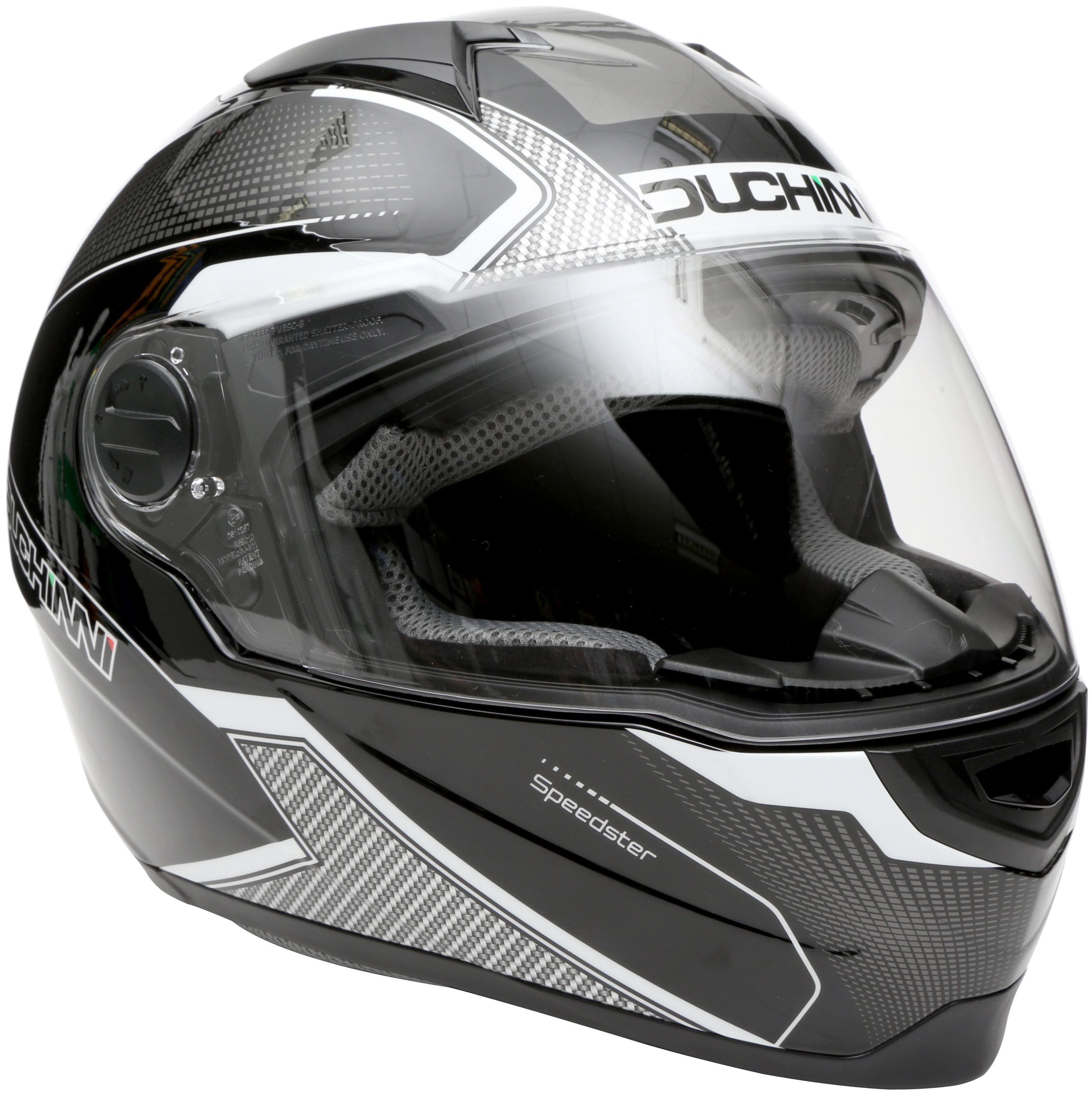Duchinni D811 Gloss Black/Gunmetal Motorcycle Helmet