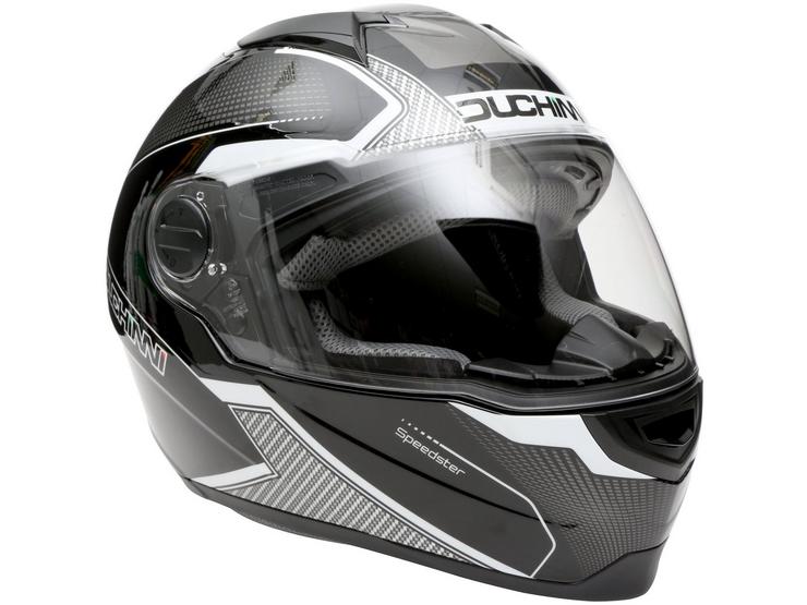 Duchinni D811 Gloss Black/Gunmetal Motorcycle Helmet