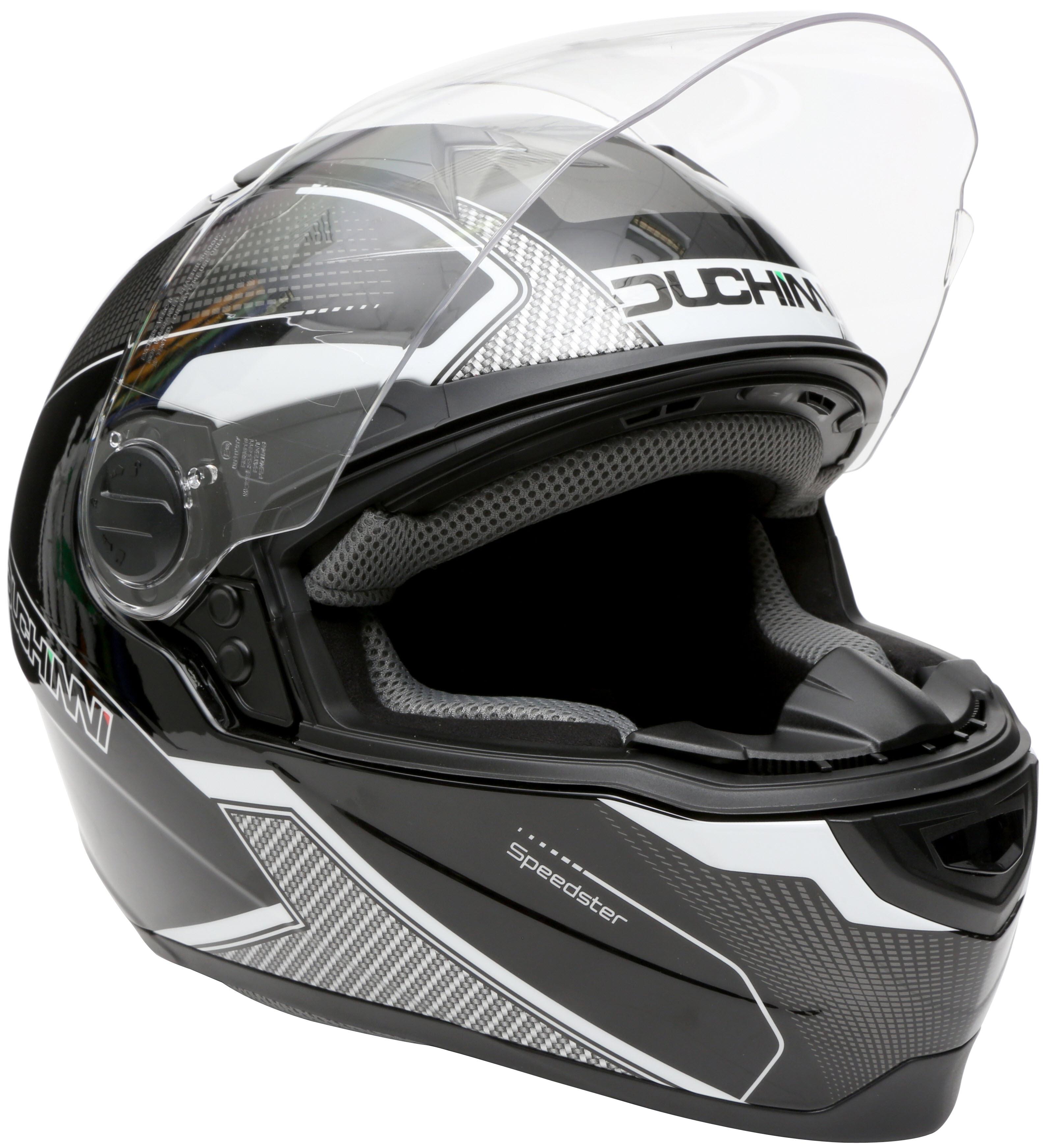 Duchinni D811 Gloss Black/Gunmetal Motorcycle Helmet