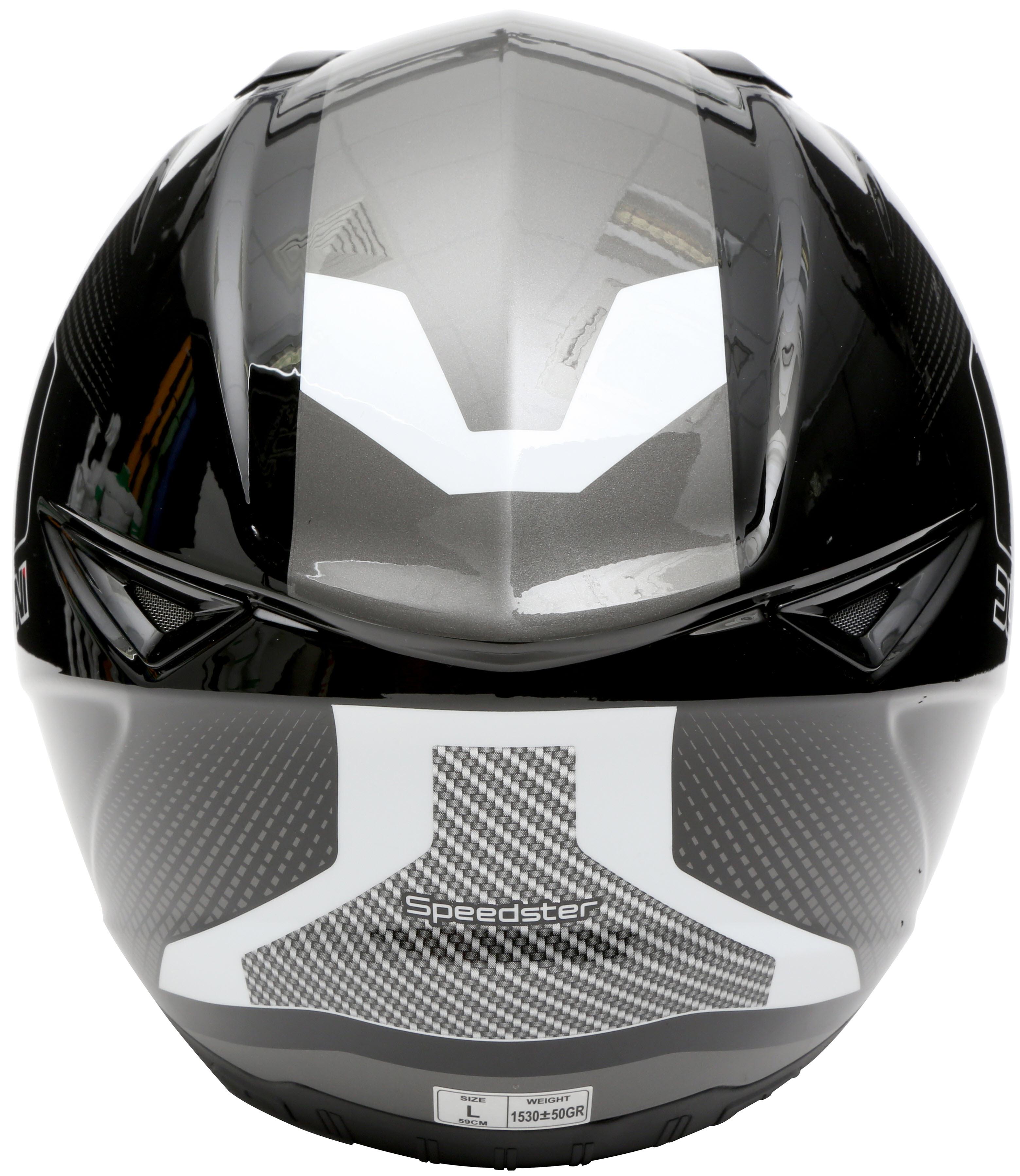 Duchinni D811 Gloss Black/Gunmetal Motorcycle Helmet