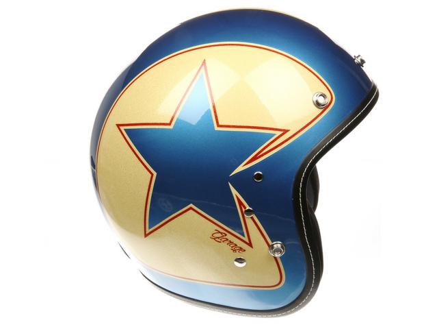 Duchinni D501 Open Face Motorcycle Motorbike Helmet With Sun Visor Blue Red 