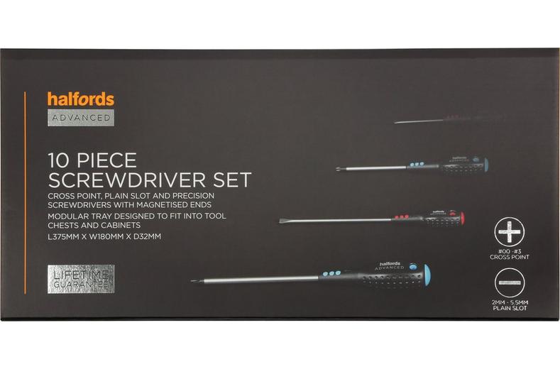 Halfords Advanced 10 Piece Screwdriver Set Modular Tray Halfords Advanced 10 Piece Screwdriver Set Modular Tray