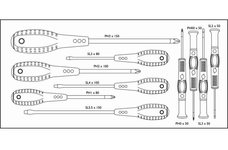 Halfords Advanced 10 Piece Screwdriver Set Modular Tray Halfords Advanced 10 Piece Screwdriver Set Modular Tray