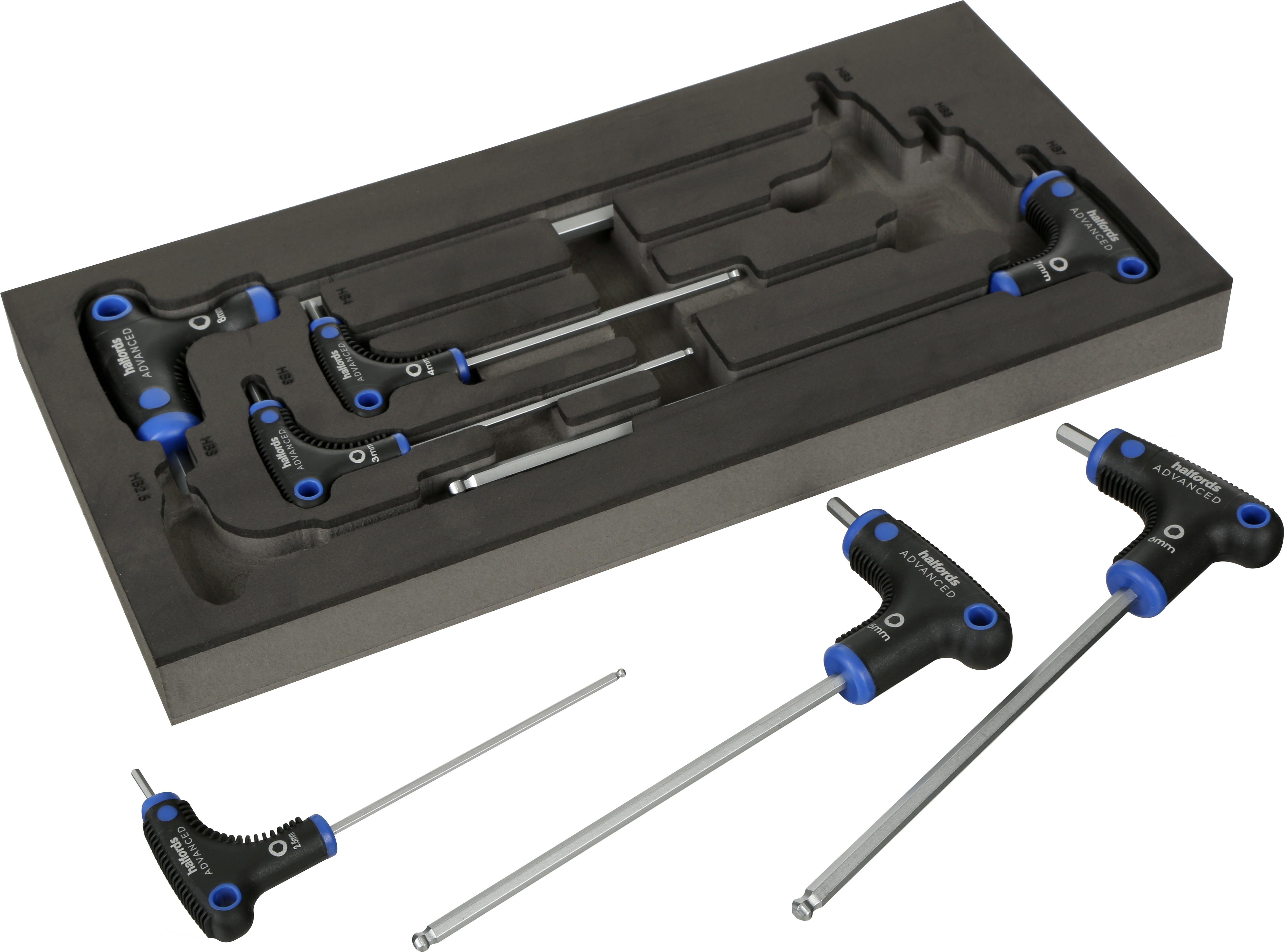 Halfords Advanced 7 Piece T-Handle Hex Set Modular Tray