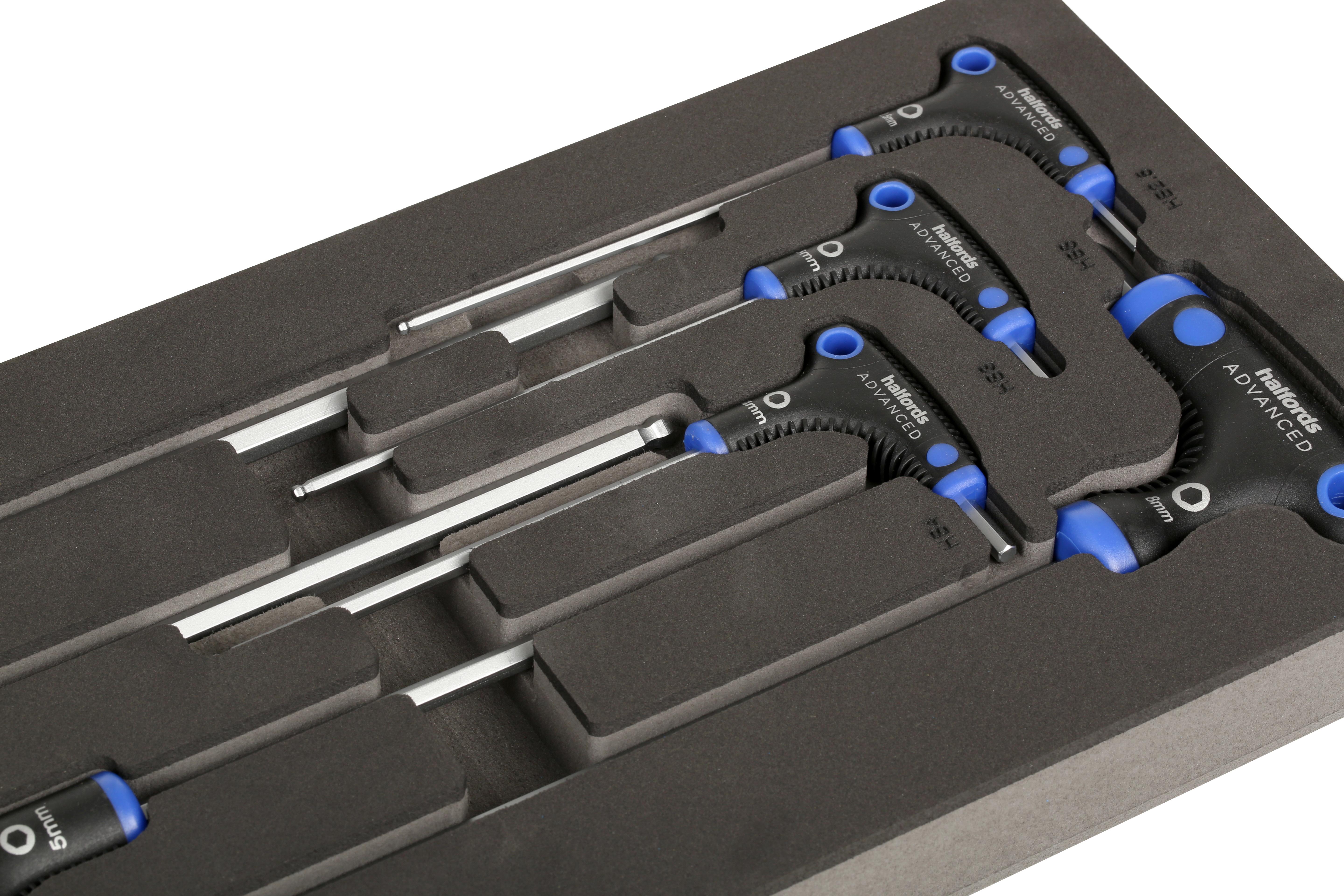 Halfords Advanced 7 Piece T-Handle Hex Set Modular Tray