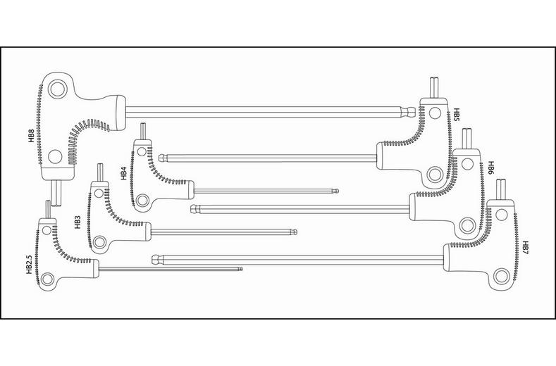 Halfords Advanced 7 Piece T-Handle Hex Set Modular Tray Halfords Advanced 7 Piece T-Handle Hex Set Modular Tray