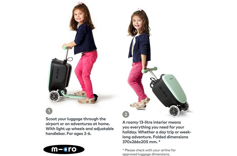 Micro MiniLED Suitcase Scooter, Mint Micro MiniLED Suitcase Scooter, Mint