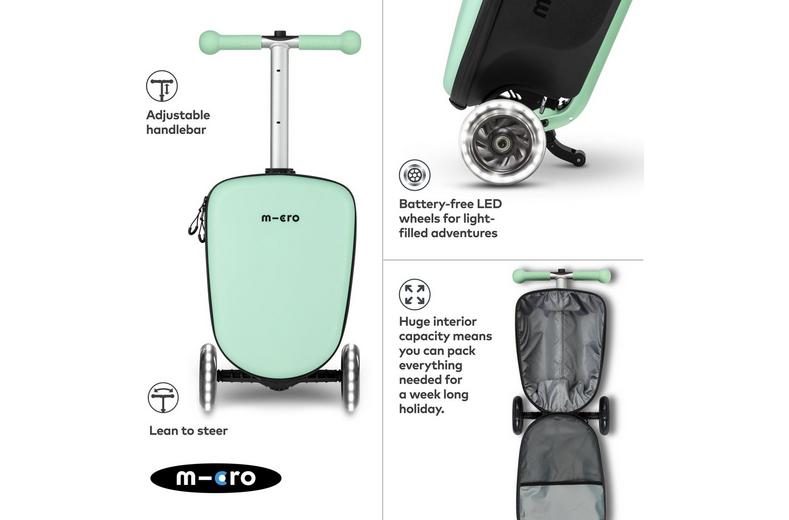 Micro MiniLED Suitcase Scooter, Mint Micro MiniLED Suitcase Scooter, Mint