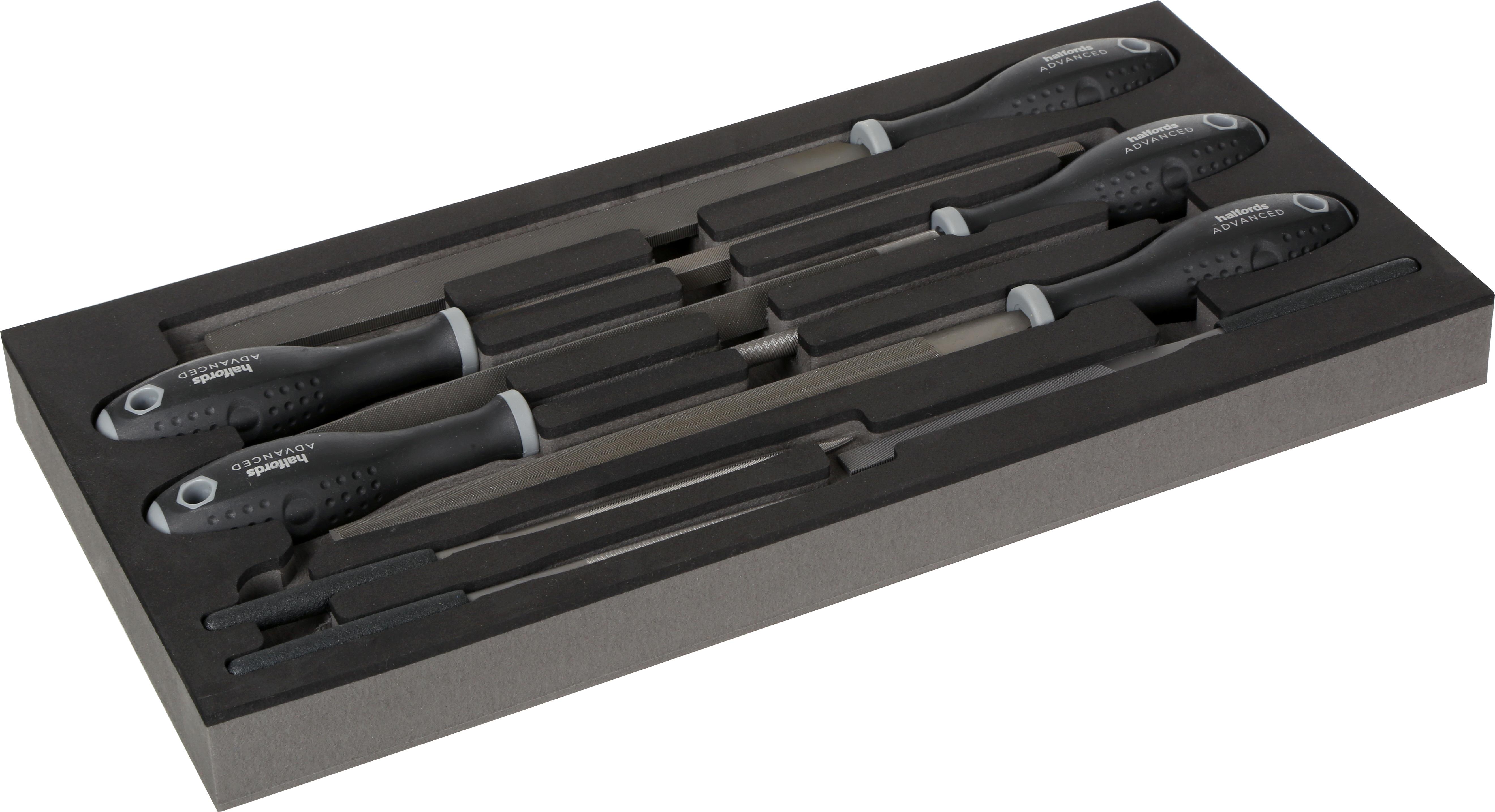 Halfords Advanced 8 Piece File Set Modular Tray Halfords UK