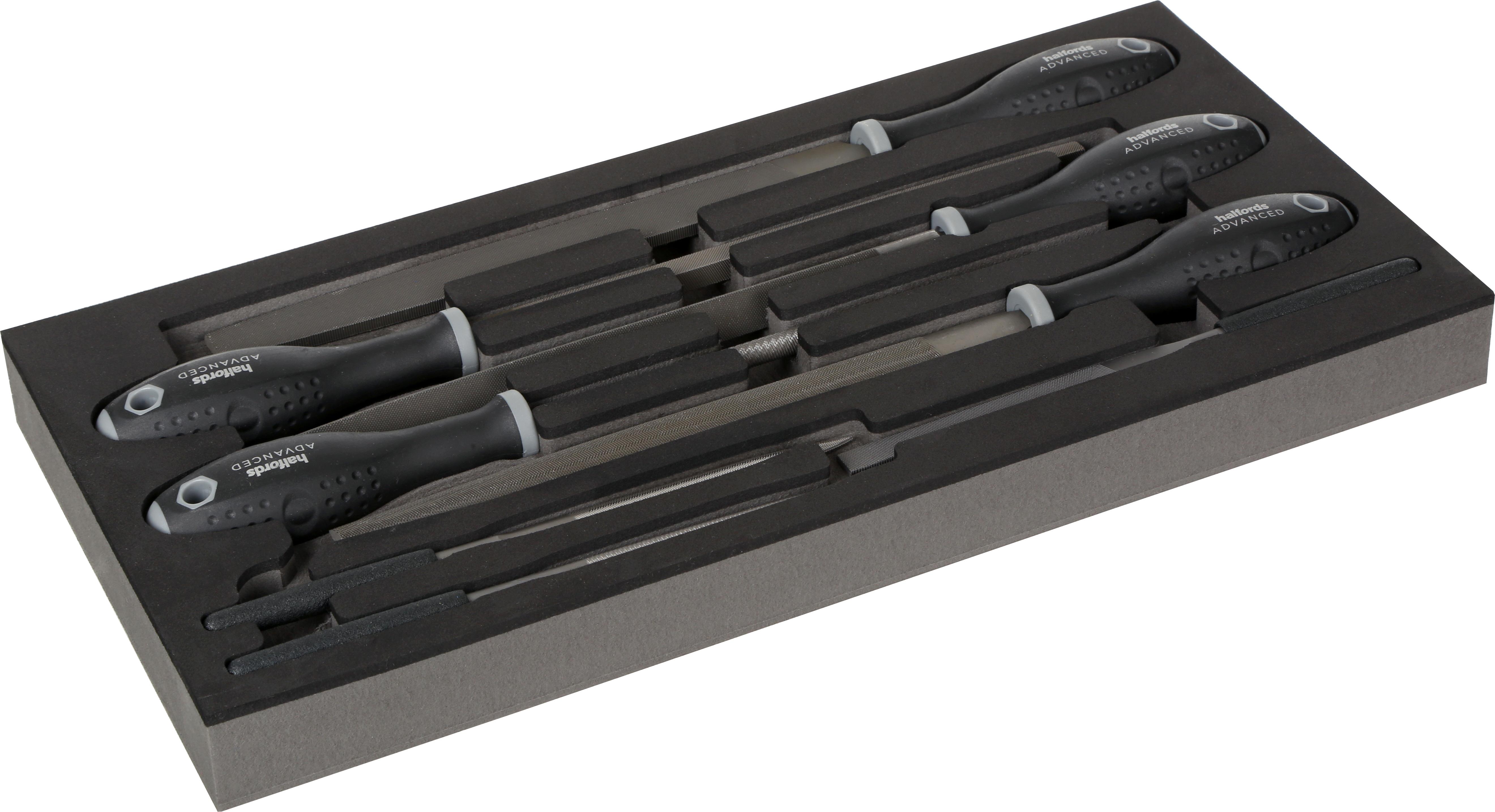 Halfords Advanced 8 Piece File Set Modular Tray