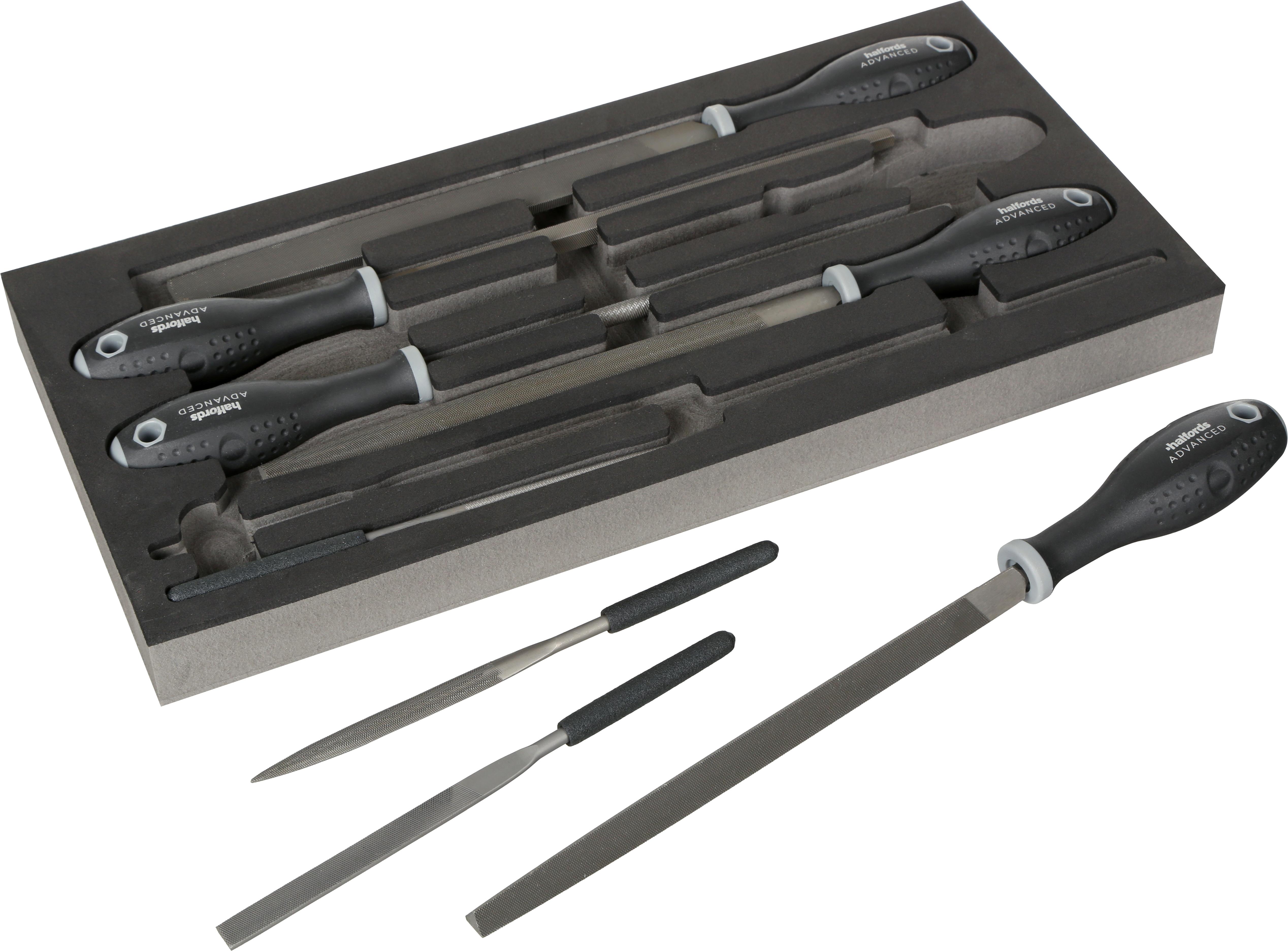Halfords Advanced 8 Piece File Set Modular Tray