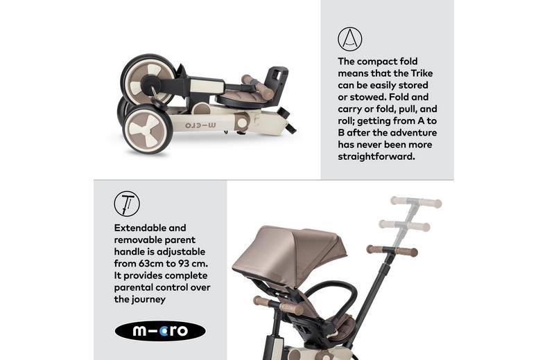 Micro Flexi Tricycle Brown Latte: 6 Months + Micro Flexi Tricycle Brown Latte: 6 Months +