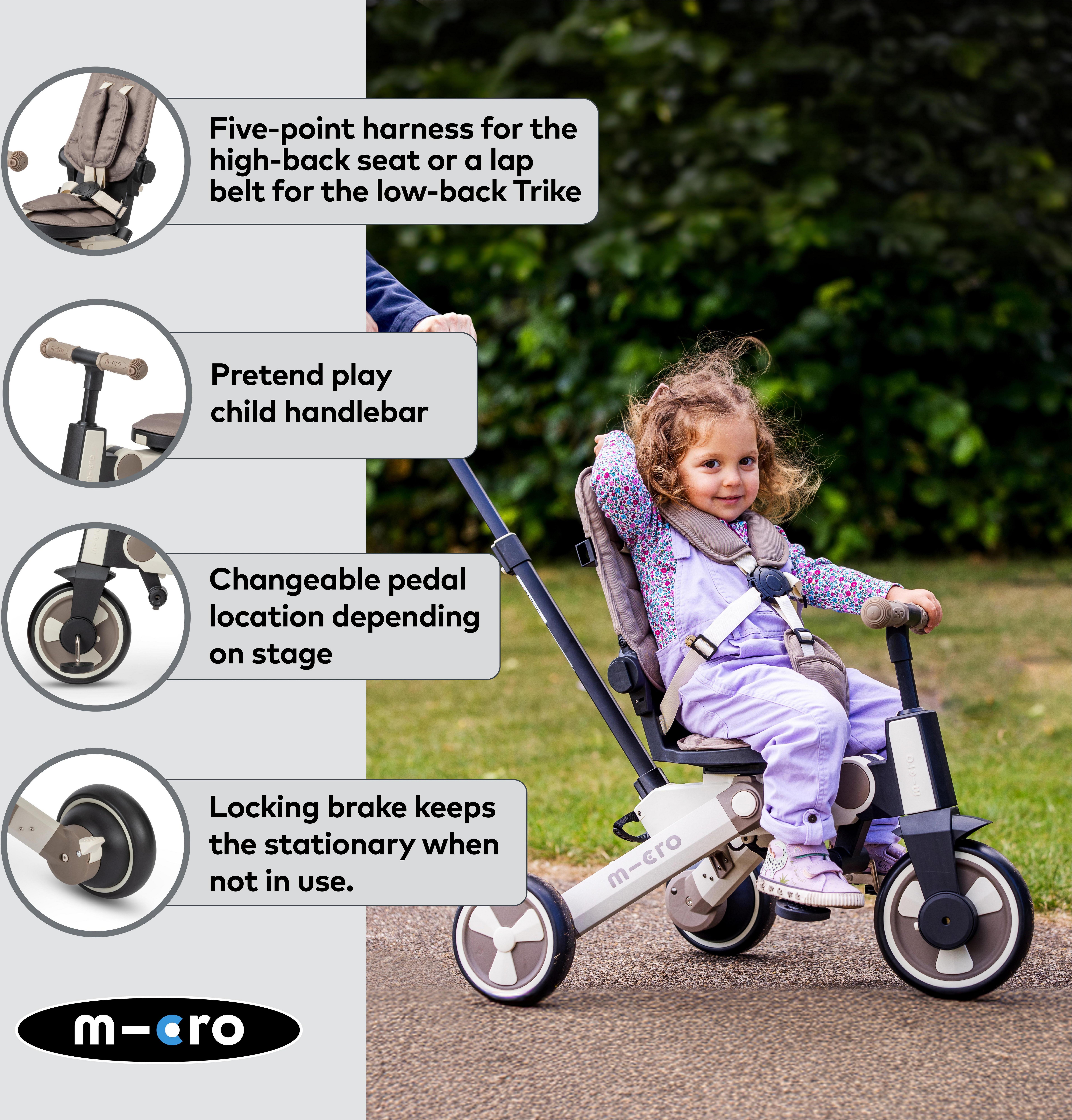 Micro Flexi Tricycle Brown Latte: 6 Months +