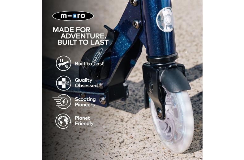 Micro Sprite Classic LED Scooter, Blue Chrome Micro Sprite Classic LED Scooter, Blue Chrome