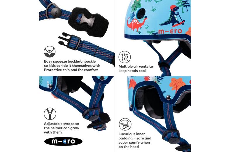 Printed Helmets for Bikes and Scooters Dino: Extra Small 46 - 50cm Printed Helmets for Bikes and Scooters Dino: Extra Small 46 - 50cm