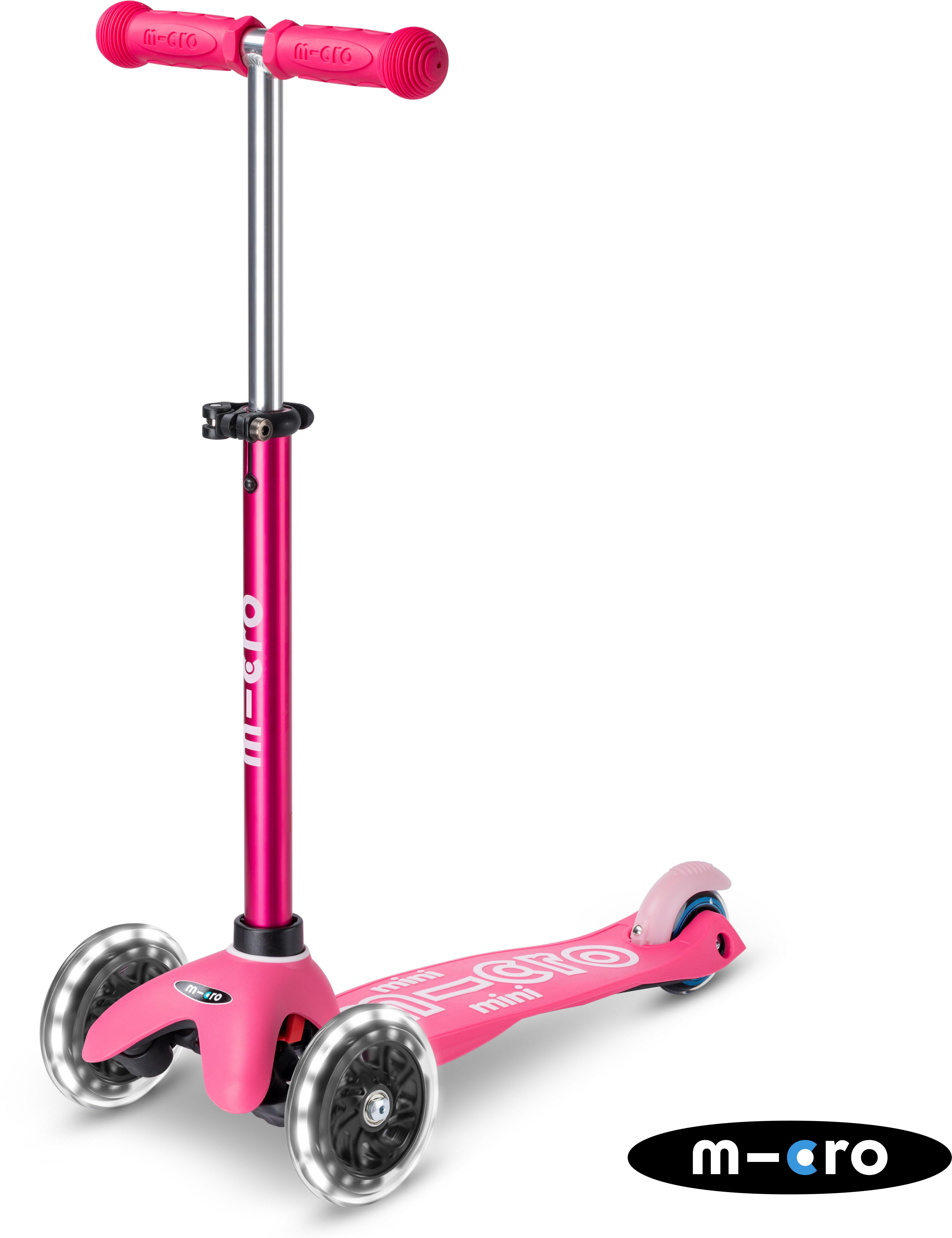 Halfords Mini Micro Deluxe LED Pink: 2 Years + | Pricematch, Extra 8% off for BC Members, Free Bike Health Check, Cycle2Work Scheme & 0% APR Finance.