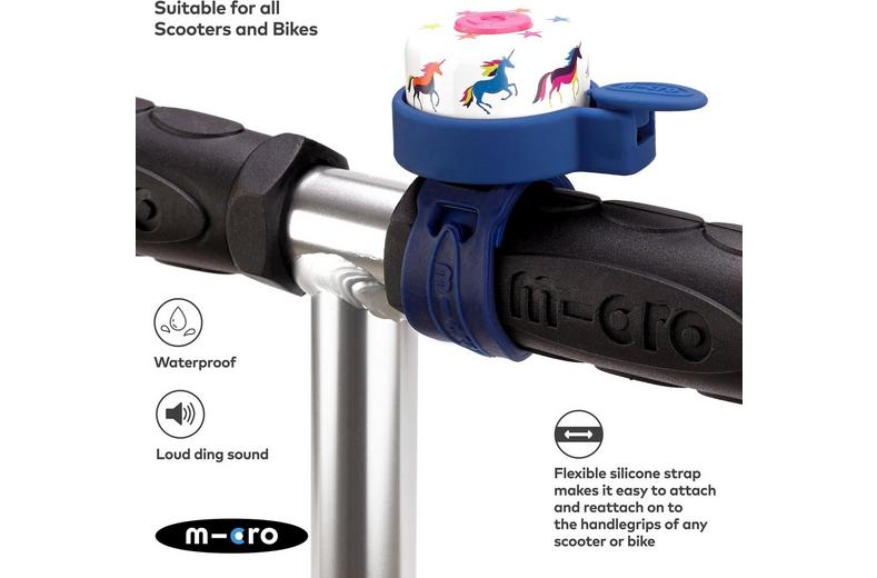 Unicorn Print Safety Set: Helmet, Bell and Light Unicorn Print Safety Set: Helmet, Bell and Light